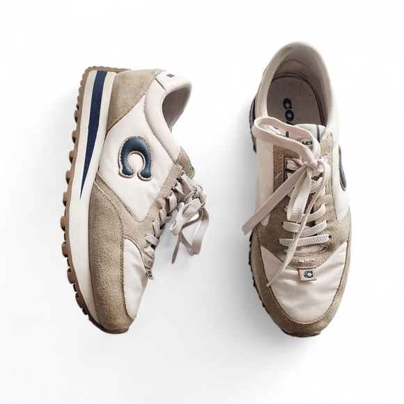 Coach Shoes - Coach Runner Sneakers in Chalk & Midnight Navy